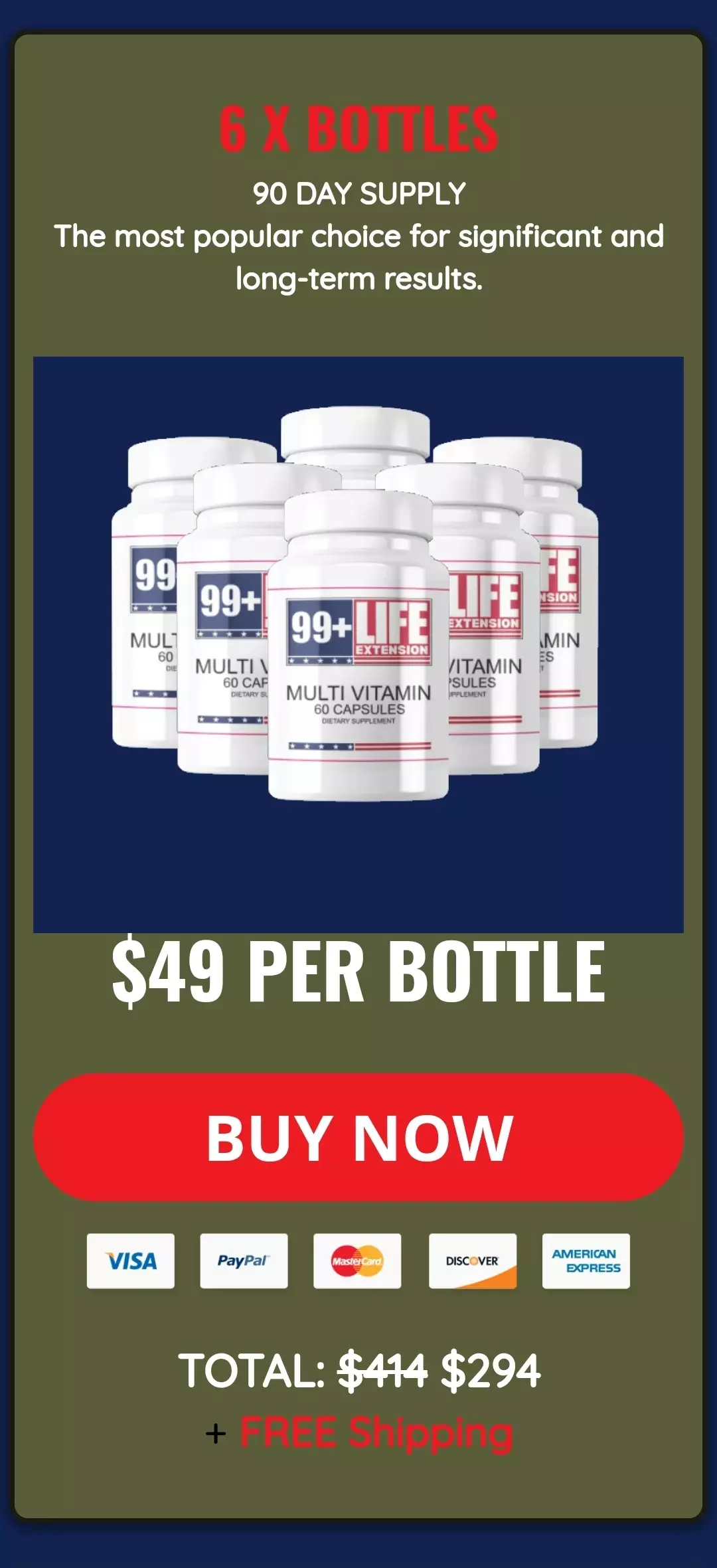 99+ Life Extension™ 6 bottles pricing